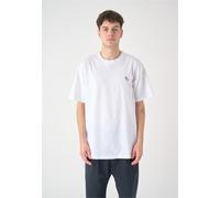 T-Shirt CLEPTOMANICX "Embroidery Gull Mono", Herren, Gr. L, weiß, 100% Baumwolle, bestickt, normal, Rundhals, Shirts T-Shirt, mit lockerem Schnitt (90045631-L) weiß
