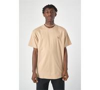 T-Shirt CLEPTOMANICX "Embroidery Gull Mono", Herren, Gr. S, weiß (hellbraun), 100% Baumwolle, bestickt, normal, Rundhals, Shirts T-Shirt, mit lockerem Schnitt (45835648-S) hellbraun