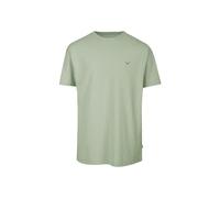 T-Shirt CLEPTOMANICX "Ligull Boxy 2", Herren, Gr. XL, grün (hellgrün, meliert), 100% Baumwolle, bestickt, normal, Rundhals, Shirts T-Shirt, in schlichtem Design (18352424-XL) hellgrün, meliert