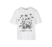 T-Shirt CLOUD 5IVE "CLOUD 5IVE Ladies 77 Wildflower Tee", Damen, Gr. S, weiß, 100% Baumwolle, bedruckt, oversize, Rundhals, Shirts T-Shirt (24993701-S) weiß