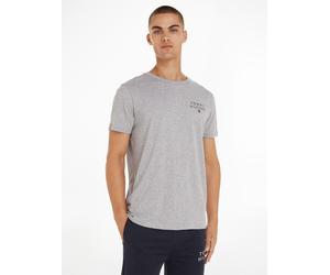 T-Shirt "CN SS TEE LOGO", Herren, Gr. M (50), grau (light, grau, heather), Single Jersey, Obermaterial: 100% Baumwolle, TOMMY HILFIGER UNDERWEAR, meliert, Basic, gerade hüftbedeckend, Rundhals, einges