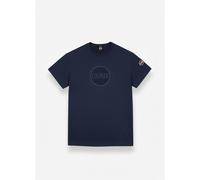 T-Shirt COLMAR "MENS T-SHIRT", Jungen, Gr. L, marine, Jersey, Obermaterial: 100% Baumwolle, unifarben, regular fit normal, Rundhals, abgesteppte Kante, Shirts T-Shirt, mit Logo, Rundhals, regular fit