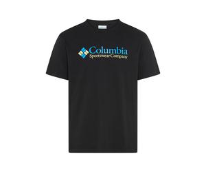 T-Shirt COLUMBIA "CSC BASIC LOGO SHORT SLEEVE", Herren, Gr. XL, schwarz, csc retro logo, Obermaterial: 60% Baumwolle, 40% Polyester, Shirts T-Shirt, kurze Ärmel, sportlicher Stil, für Wandern und Trek