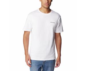 T-Shirt COLUMBIA "CSC BASIC LOGO SHORT SLEEVE", Herren, Gr. XXL, weiß, lc cs, Obermaterial: 60% Baumwolle, 40% Polyester, Shirts T-Shirt, kurze Ärmel, sportlicher Stil, für Wandern und Trekking (79837