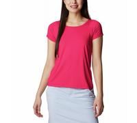 T-Shirt Columbia Peak To Point II Ss Tee (Red Hibiscus Heather) Women M