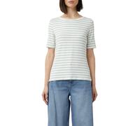 comma - T-Shirt weiß|petrol - Gr. - 34