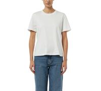 T-Shirt COMMA, Damen, Gr. 34, weiß, Single Jersey, Obermaterial: 100% Baumwolle, unifarben, normal hüftbedeckend, Rundhals, Shirts T-Shirt, unifarben, aus reiner Baumwolle (84654514-34) weiß