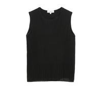 T-Shirt COMMA, Damen, Gr. 38, schwarz, Web, Obermaterial: 100% Polyester. Futter: 100% Viskose, unifarben, normal hüftbedeckend, Rundhals, Shirts T-Shirt, Sommertop mit feiner Struktur (89165752-38) s