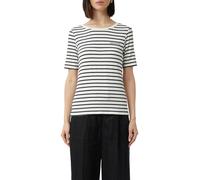 comma - T-Shirt weiß|schwarz - Gr. - 42