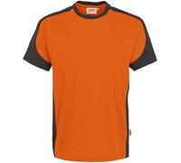 Hakro No. 0290 T-Shirt Contrast MIKRALINAR® orange/anthrazit - XL