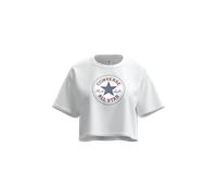 T-Shirt CONVERSE "CHUCK PATCH TEE", Damen, Gr. L, weiß 10a, Obermaterial: 62% Baumwolle, 33% Polyester, 5% Elasthan, Shirts T-Shirt (49262250-L) weiß 10a