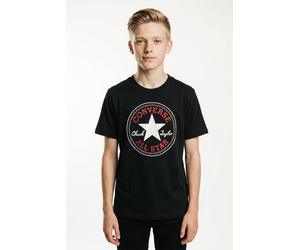 T-Shirt CONVERSE "CNVBN CHUCK PATCH TEE", Jungen, Gr. 3 (98), schwarz, Obermaterial: 60% Baumwolle, 40% Polyester, normal, Rundhals, Shirts T-Shirt, für Kinder, mit kurzen Ärmeln, aus Baumwolle, in no