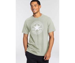 T-Shirt CONVERSE "CONVERSE GO-TO ALL STAR PATCH STANDARD-FIT T-SHIRT", Damen, Gr. M, pale surplus, Single Jersey, Obermaterial: 100% Baumwolle, Rundhals, Shirts T-Shirt, mit Rundhalsausschnitt, Kurzar