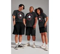 T-Shirt CONVERSE "CONVERSE GO-TO ALL STAR PATCH STANDARD-FIT T-SHIRT", Damen, Gr. XS, schwarz, Single Jersey, Obermaterial: 100% Baumwolle, Rundhals, Shirts T-Shirt, Unisex (93365756-XS) schwarz