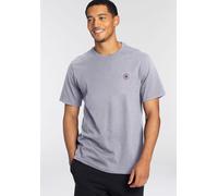 T-Shirt CONVERSE "CORE CHUCK PATCH TEE", Herren, Gr. XL, gray heater, Obermaterial: 100% Baumwolle, normal, Rundhals, Shirts T-Shirt, sportlicher Look, Kurzarm, Rundhalsausschnitt, aus Baumwolle (8516