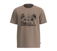 T-Shirt CONVERSE, Herren, Gr. M, braun, Jersey, Obermaterial: 100% Baumwolle, normal, Shirts T-Shirt, Kurzarm, für Erwachsene, in den Größen S bis XXL, aus Baumwolle (38170801-M) braun