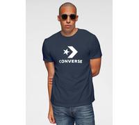 T-Shirt CONVERSE "STANDARD FIT CENTER FRONT LARGE LOGO STAR CHEV SS TEE", Herren, Gr. XL, converse navy, Single Jersey, Obermaterial: 100% Baumwolle, Rundhals, Shirts T-Shirt (67732556-XL) converse na