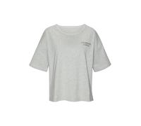 T-Shirt COPENHAGEN STUDIOS, Damen, Gr. 32/34, grau, Single Jersey, Obermaterial: 88% Baumwolle, 12% Polyester, unifarben, loose fit hüftlang, Rundhals, Shirts T-Shirt, Aus Heavy Jersey Qualität (34341