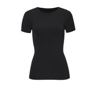 T-Shirt COPENHAGEN STUDIOS, Damen, Gr. M, schwarz, Jersey, Obermaterial: 77% Polyamid, 23% Elasthan, unifarben, Basic, figurbetont normal, Rundhals, eng, Shirts T-Shirt, weicher und elastischer Materi