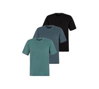 T-Shirt COPENHAGEN STUDIOS, Damen, Gr. XL, grün (salbei, dunkelsalbei, schwarz), Jersey, Obermaterial: 100% Baumwolle, unifarben, Basic, bequem normal, Rundhals, abgesteppte Kante, Shirts T-Shirt, Unt