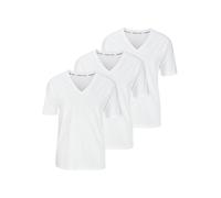 T-Shirt COPENHAGEN STUDIOS, Damen, Gr. XXL, weiß, Jersey, Obermaterial: 100% Baumwolle, unifarben, slim fit normal, tiefer V-Ausschnitt, abgesteppte Kante, Shirts T-Shirt (29893049-XXL) weiß