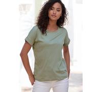 COPENHAGEN STUDIOS T-Shirt Damen light olive Gr.L (40)