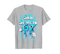 T-Shirt Damen 67 Meme Shirt Basic T Shirt Bedrucken Rundhalsausschnitt Oberteile Blusenshirt Casual Tshirt Damen Kurzarm Bluse Tops Shirts Fun Shirts Sportshirt Wandershirt Dunkelblau Lila Wein XL M