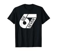 T-Shirt Damen 67 Meme Shirt Basic T Shirt Bedrucken Rundhalsausschnitt Oberteile Blusenshirt Casual Tshirt Damen Kurzarm Bluse Tops Shirts Fun Shirts Sportshirt Wandershirt Dunkelblau Lila Wein XL M