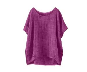 T-Shirt Damen Baumwolle Leinenbluse Sommer Große Größe Baumwolle Leinen Shirt Kurzarm Leinenhemd Lose Blusen Tuniken Frauen Bluse Elegant Oberteile Sommerblusen Meine Monatsabrechnungen Einsehen