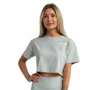 T-Shirt Damen cropped loose Kurzarm mit Rundhalsausschnitt Eucalypt 1 St