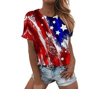 T Shirt Damen Elegant Sommer O-Neck Top T-Shirt Moster 2er Pack Basic Kurzarm Rundhals Shirt Regular Fit Oberteil Sommer Streifen Blau Rose Grün Schwarz XS S M L XL XXL Teenager Mädchen E739