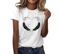 T Shirt Damen Elegant Sommer Tshirt Rundhals Oberteile Basic Kurzarm/Langarm Longshirt Bluse Tops Damen Oberteile Elegants Einfarbig T Shirt Langarm/Kurzarm V-Ausschnitt Tops Teenager Mädchen E728