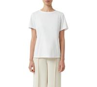 T-Shirt, Damen, Gr. 36, weiß, Single Jersey, Obermaterial: 100% Baumwolle, COMMA CASUAL IDENTITY, unifarben, casual, regular fit normal, Rundhals, Kurzarm, Shirts, mit Rundhalsausschnitt, Regular Fit