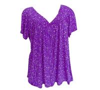 T-Shirt Damen Tshirt Sommer Kurzarm Shirts Casual Rundhals Farbverlauf Lose Basic Tops Beiläufig Bluse Oberteile Damen Tshirt Sommerblusen Damen Leicht Oberteile Damen Sommer Sommerkleidung Damen