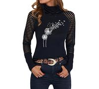 T-Shirt Damen V-Ausschnitt Knopfleiste Bluse Modische Hemdbluse Elegant Sommer Shirt Blumen Schmetterling Damenblusen Tunika Tops Henley Sommershirts Oversize Lose Oberteile Longshirt Hemd