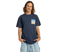 T-Shirt DC SHOES "94 Elevate", Herren, Gr. S, blau (marineblaus rain wash), Obermaterial: 75% Baumwolle, 25% Baumwolle., Shirts T-Shirt (20570923-S) marineblaus rain wash