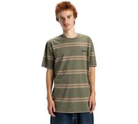 T-Shirt DC SHOES "Maximize Stripe", Herren, Gr. XXL, bronze grün, 100% Baumwolle, Shirts T-Shirt (93048945-XXL) bronze grün