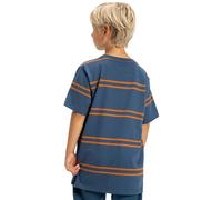 T-Shirt DC SHOES "Maximize Stripe", Jungen, Gr. 8(125-130cm), blau (schwarz denim), 100% Baumwolle, Shirts T-Shirt (65931915-8) schwarz denim