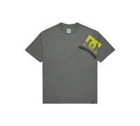 T-Shirt DC SHOES "Solid Lefty", Herren, Gr. S, dunkelgrau heather, 75% Baumwolle, 25% Baumwolle, Shirts T-Shirt (61117756-S) dunkelgrau heather