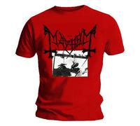 T-Shirt Death Metal MAYHEM DEATHCRUSH, Schwarz, alle Größen, Rot