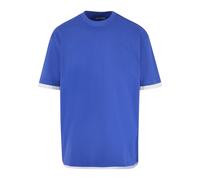 T-Shirt DEF "DEF Herren DEF Visible Layer T-Shirt", Jungen, Gr. S, blau, weiß, 100% Baumwolle, unifarben, normal, Rundhals, Shirts T-Shirt (37515835-S) blau, weiß