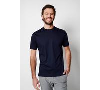 T-Shirt DESOTO "DESOTO T-Shirt Roundneck 1/2", Herren, Gr. XXXL, solid schwarz navy, Jersey, Obermaterial: 100% Baumwolle, unifarben, casual, slim fit normal, Rundhals, Kurzarm eingesetzt abgesteppte 