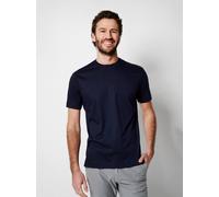 T-Shirt DESOTO "Jersey T-Shirt Rundhalsausschnitt halbarm", Damen, Gr. M, blau (solid navy), Jersey, Obermaterial: 100% Baumwolle, unifarben, slim fit normal, Rundhals, eingesetzt abgesteppte Kante, S