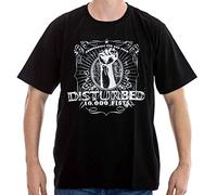 T-Shirt Disturbed Größe XL Baumwolle Premium Qualität Siebdruck