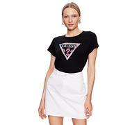 T-shirt donna Guess ss rn 3d flowers triangle tee black ES23GU91 W3GI39K68D2 S