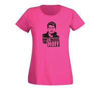 T-Shirt Don't Hassel The Hoff David Baywatch Freedom 15 Farben Damen XS - 3XL 80er Eighties Kult K.i.t.t. Knight Rider Fun-Shirt, Größe: 2XL, Farbe: pink/Fuchsia