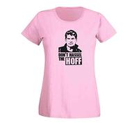 T-Shirt Don't Hassel The Hoff David Baywatch Freedom 15 Farben Damen XS - 3XL 80er Eighties Kult K.i.t.t. Knight Rider Fun-Shirt, Größe: S, Farbe: rosa/Light pink