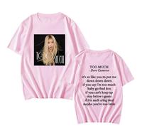 T Shirt Dove Tuor Cameron Kurzarm Sweatshirt Sommer Herren/Damen Rundhalsausschnitt Kurzarm Baumwolle Cartoon Print Unisex-Pink||s