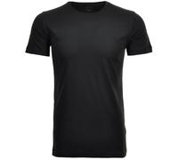 Ragman Herren 2 T-Shirt Doppelpack Bodyfit mit Rundhals, Schwarz, M
