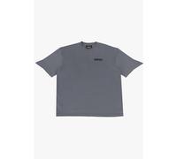 T-Shirt DROPSIZE "Dropsize HEAVY OVERSIZE HUSTLE CLUB CIRCLE T-SHIRT", Herren, Gr. S, steel grau, 100% Baumwolle, bedruckt, oversize, Rundhals, Shirts T-Shirt (58038035-S)